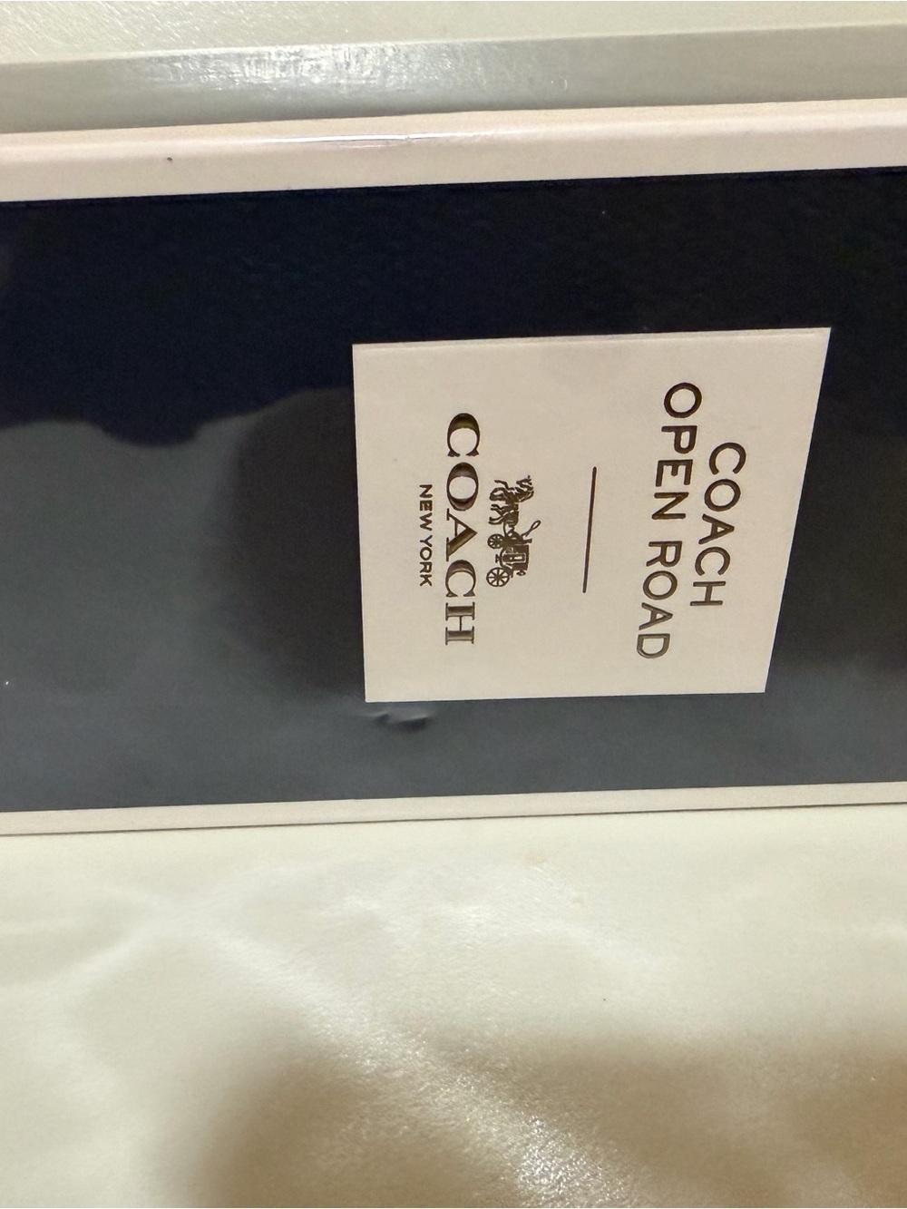 COACH Open Road Picture Frame in Black and Cream